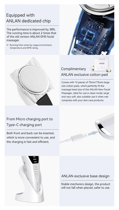 ANLAN EMS Facial Massager Pro Skin Lifting Device