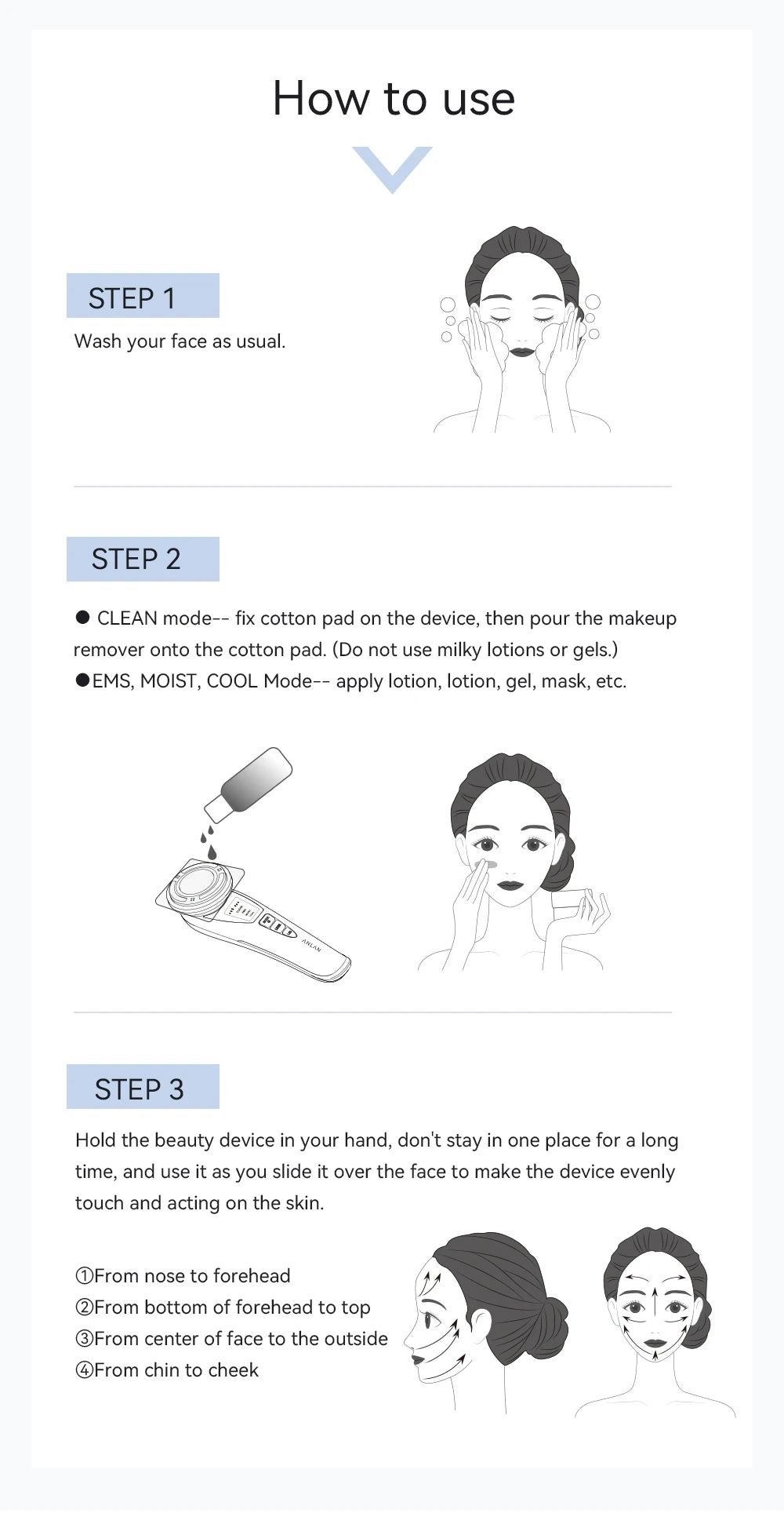 ANLAN EMS Facial Massager Pro Skin Lifting Device