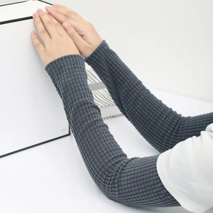 Thick Plush Winter Arm Sleeves Fingerless for Running