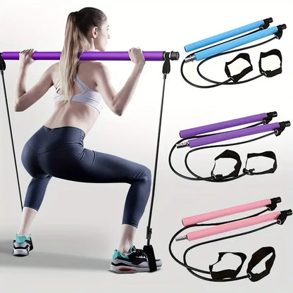 Yoga Pilates Stick Exercise Bar With Loops