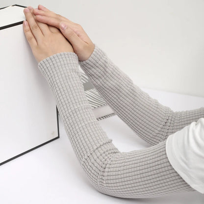 Thick Plush Winter Arm Sleeves Fingerless for Running