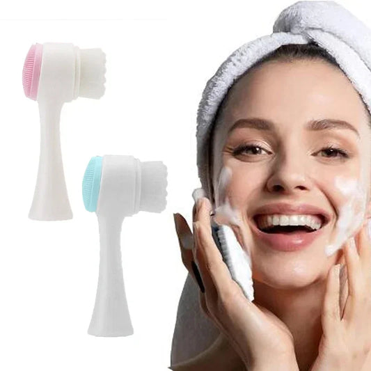 3D Double Sided Facial Cleansing Brush Tool