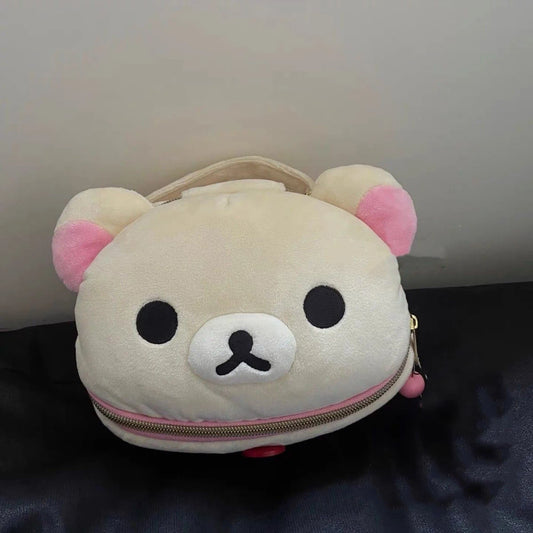 Cute Bear Cartoon Plush Makeup Storage Bag