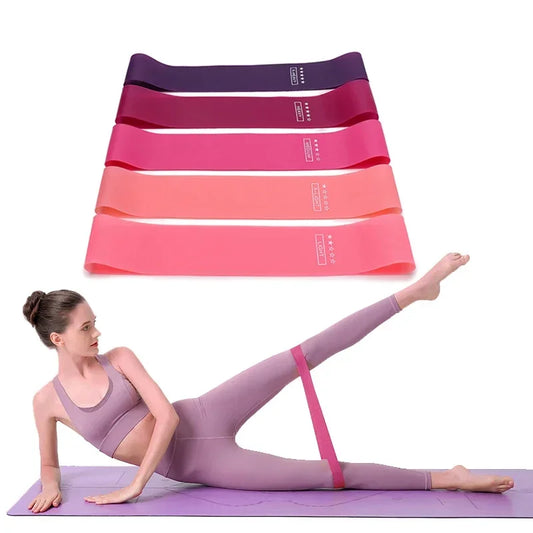 Portable Rubber Resistance Bands for Yoga Fitness