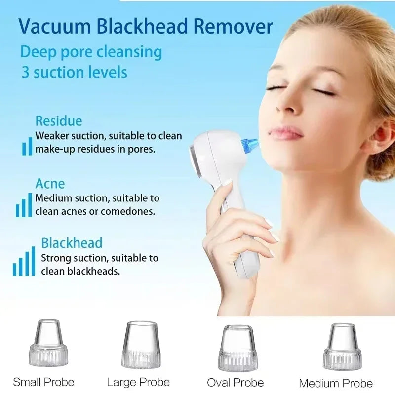 5‑in‑1 Rechargeable Blackhead Vacuum & Cleansing Brush