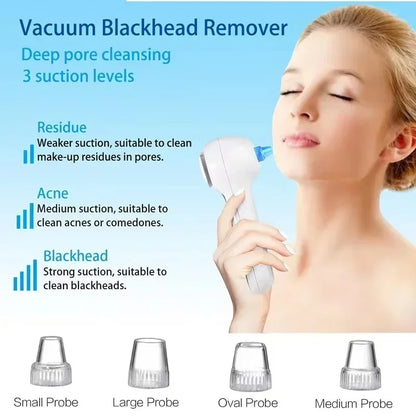 5‑in‑1 Rechargeable Blackhead Vacuum & Cleansing Brush