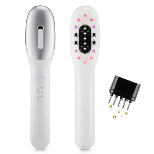 Electric EMS Scalp Massager Comb with LED Light Therapy