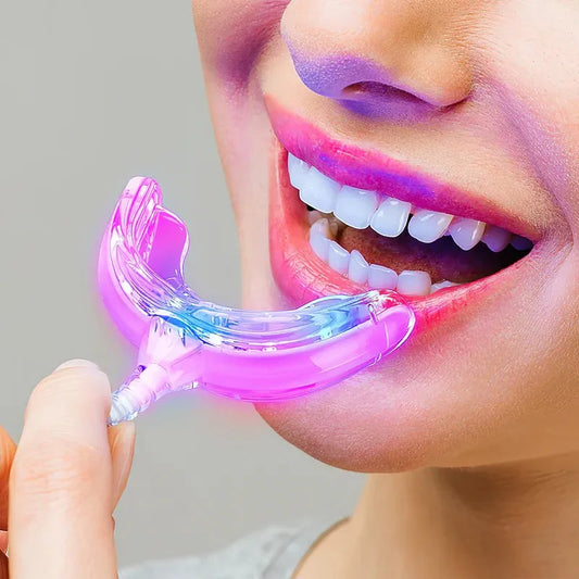 Portable LED Tooth Whitening Lamp Blue Red Light