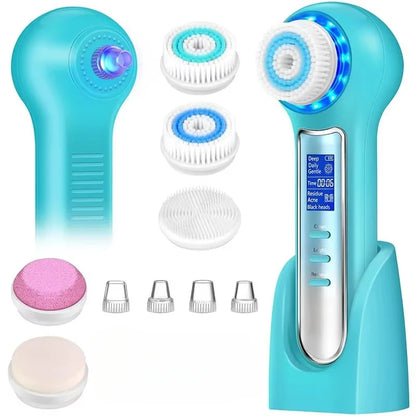 5‑in‑1 Rechargeable Blackhead Vacuum & Cleansing Brush