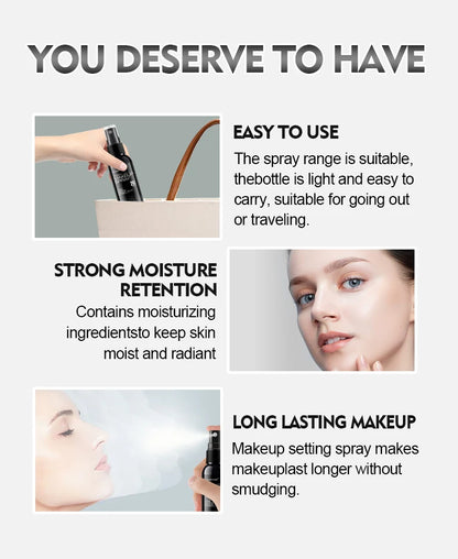 Black Polka Dot Setting Spray Long Lasting Finish