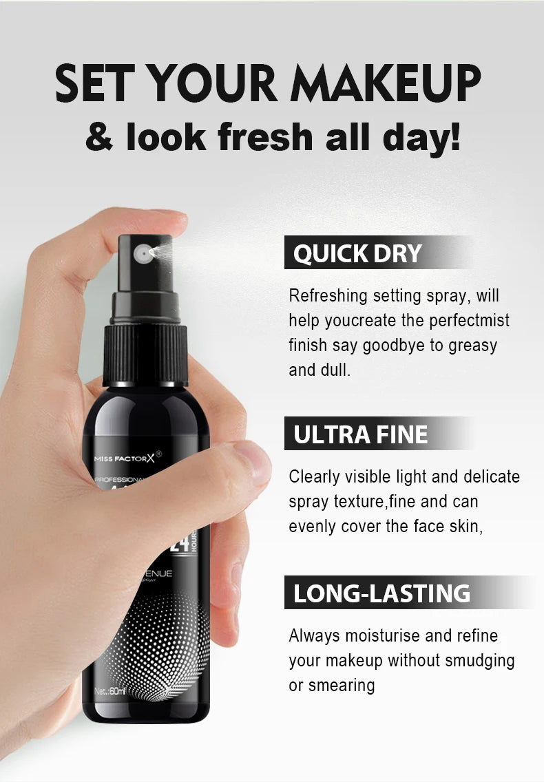 Black Polka Dot Setting Spray Long Lasting Finish