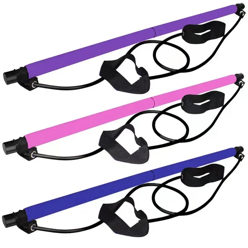 Yoga Pilates Stick Exercise Bar With Loops