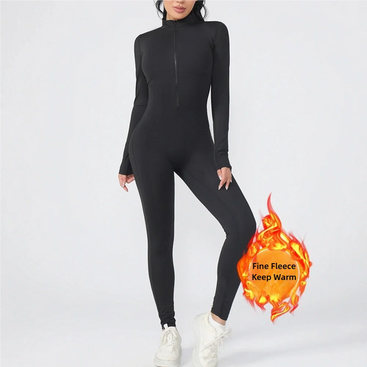 One-Piece Fleece Thermal Yoga & Running Tights