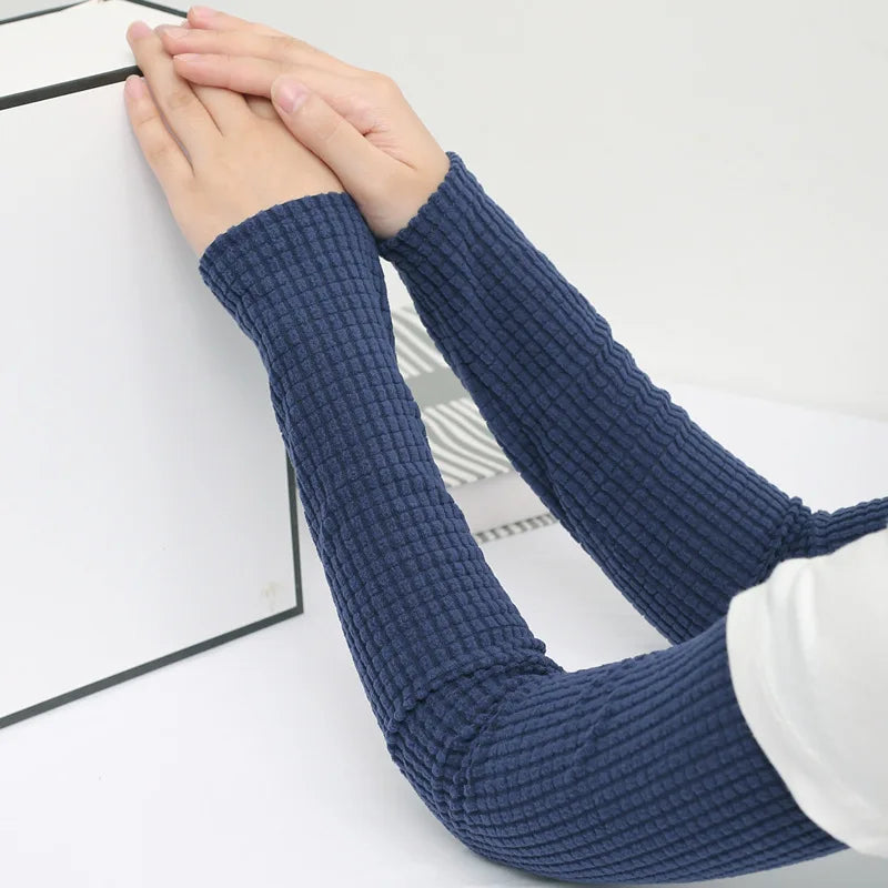 Thick Plush Winter Arm Sleeves Fingerless for Running