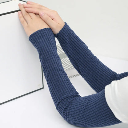 Thick Plush Winter Arm Sleeves Fingerless for Running