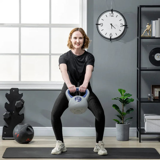 12kg Floor-Friendly Kettlebell for Home & Gym Workouts