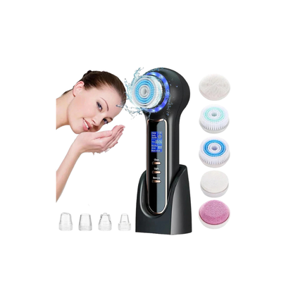 5‑in‑1 Rechargeable Blackhead Vacuum & Cleansing Brush